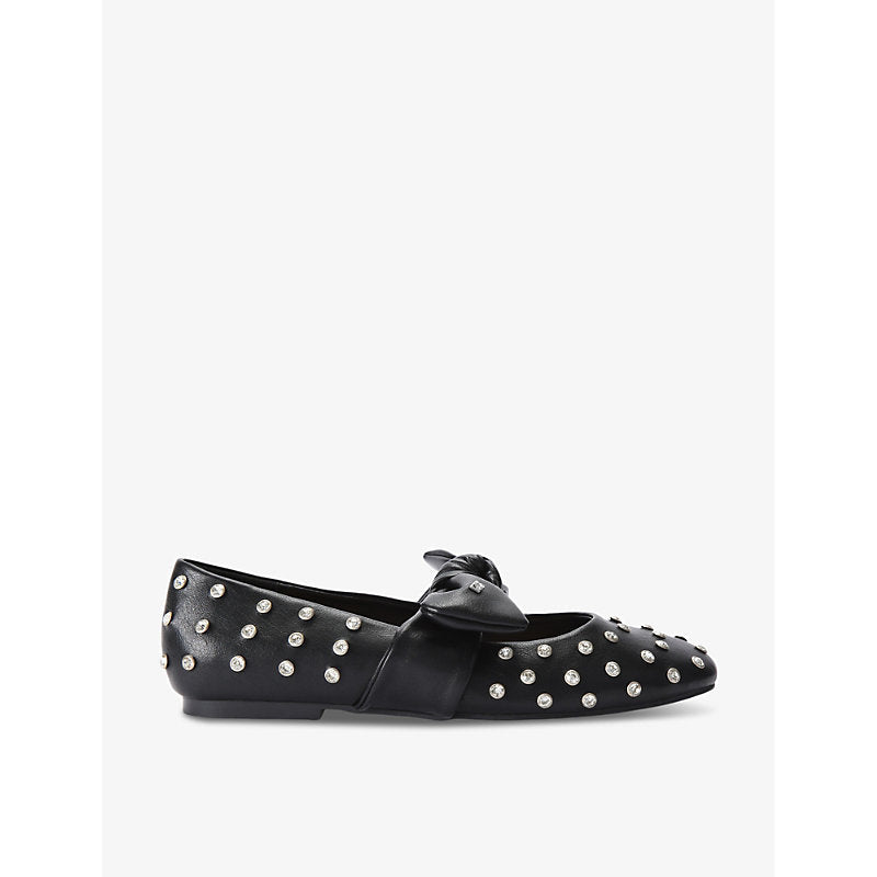 Kg Kurt Geiger Master Stud 2 stud-embellished flat leather ballet flats | LYBSTORE