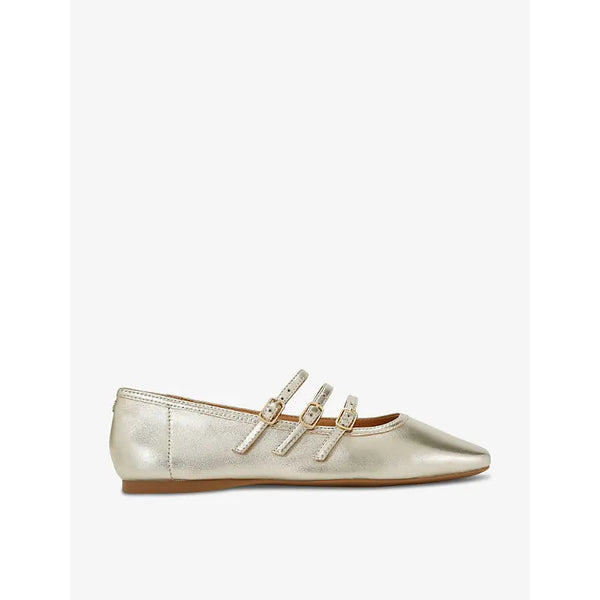 Kg Kurt Geiger Novel triple-strap leather ballet flats | Kg Kurt Geiger