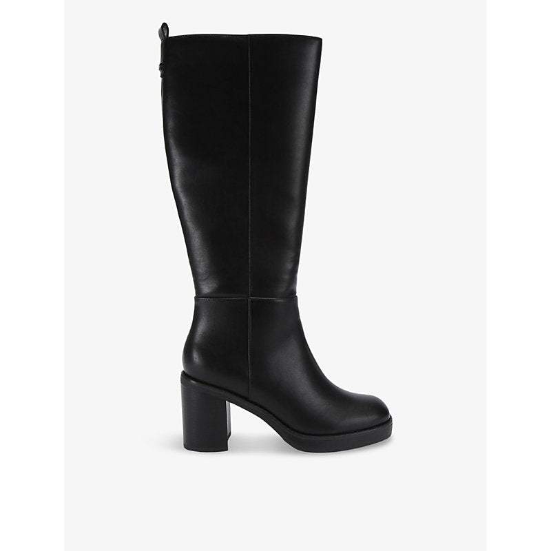 Womens Kg Kurt Geiger Thatch block-heel faux-leather knee-high boots