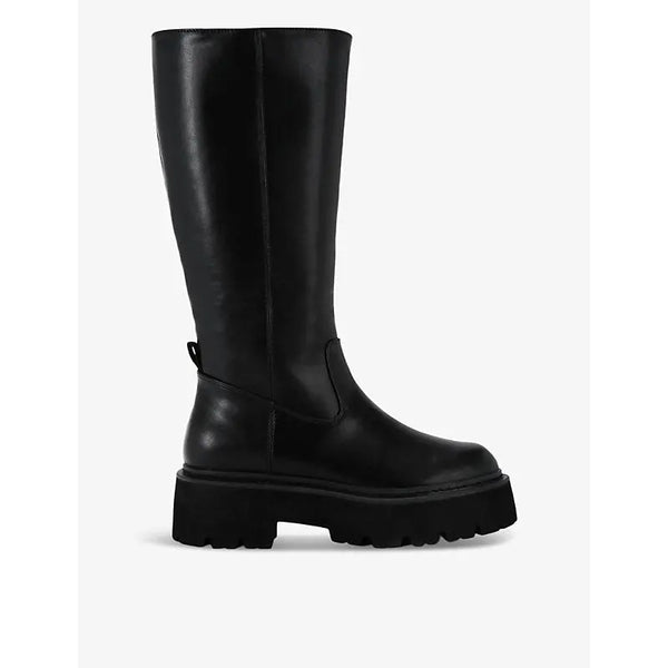 Kg Kurt Geiger Trick flat faux-leather knee-high boots | Kg Kurt Geiger