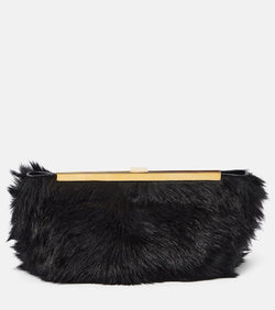 Khaite Aimee shearling clutch