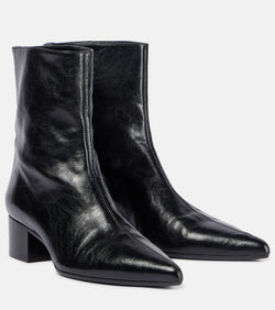 Khaite Andee leather ankle boots