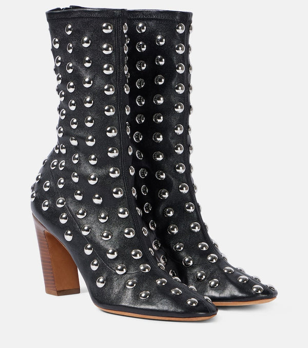 Khaite Apollo 85 studded leather ankle boots