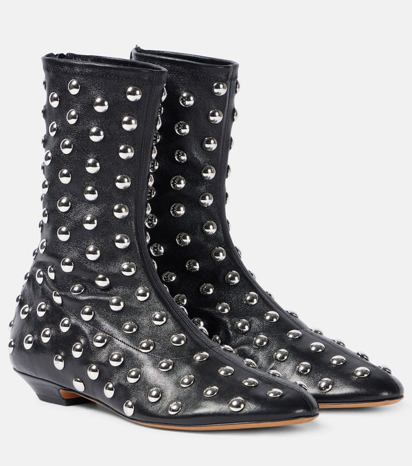 Khaite Apollo studded leather booties