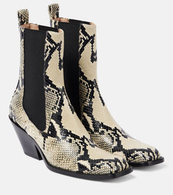 Khaite Austin 60 snake-effect leather ankle boots