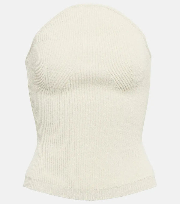 Khaite Jericho ribbed-knit bustier | LYBSTORE