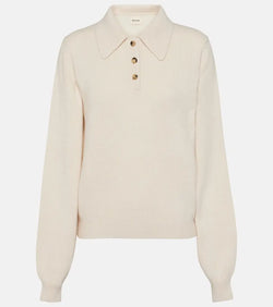 Khaite Joey cashmere-blend polo sweater | LYBSTORE