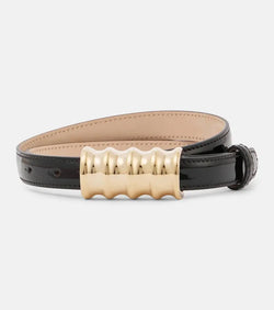 Khaite Julius Small patent leather belt | LYBSTORE