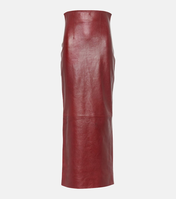 Khaite Loxley leather maxi skirt