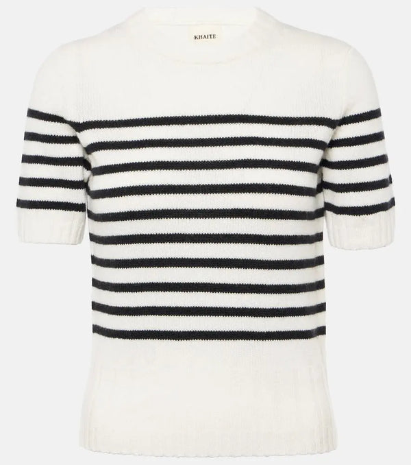 Khaite Luphia striped cashmere sweater | LYBSTORE