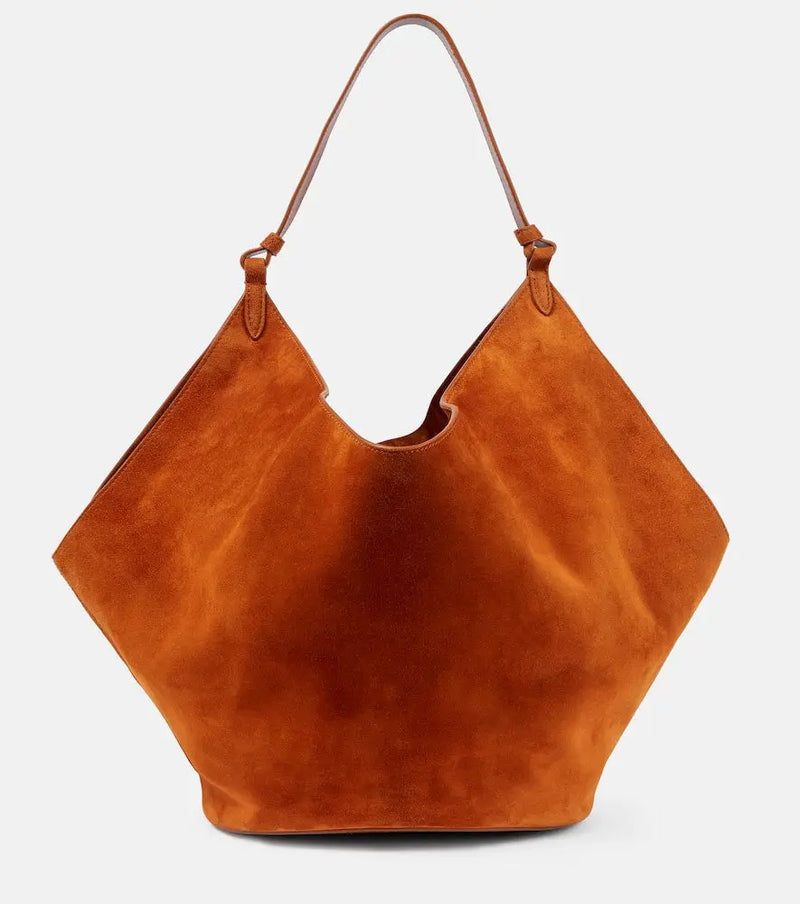 Khaite Medium Lotus suede tote bag | LYBSTORE