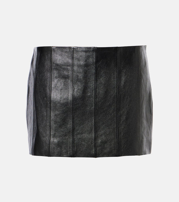 Khaite Meelar leather miniskirt