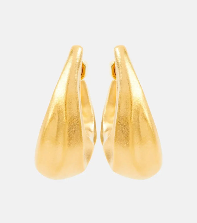 Khaite Olivia Medium gold-plated hoop earrings