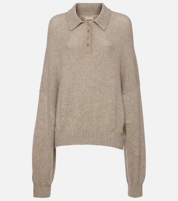 Khaite Rene cashmere polo sweater