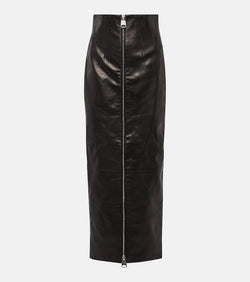 Khaite Ruddy high-rise leather maxi skirt