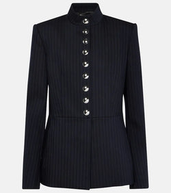 Khaite Samuel chalk stripe wool-blend jacket