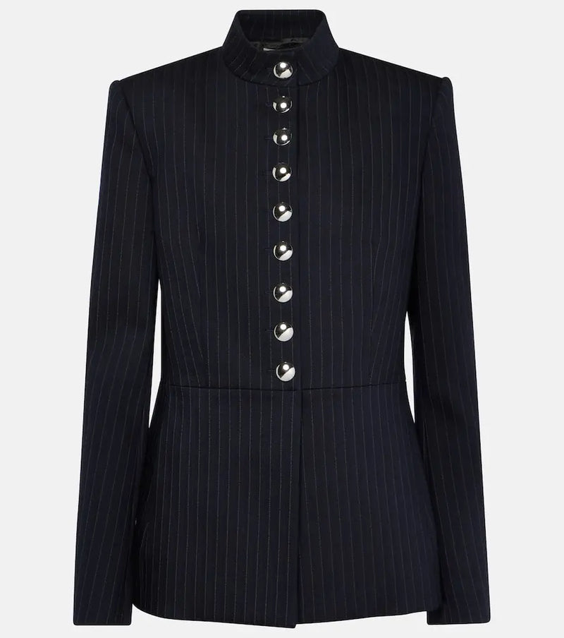 Khaite Samuel chalk stripe wool-blend jacket