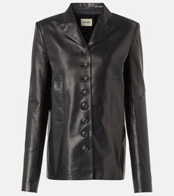 Khaite Saraphina leather blazer