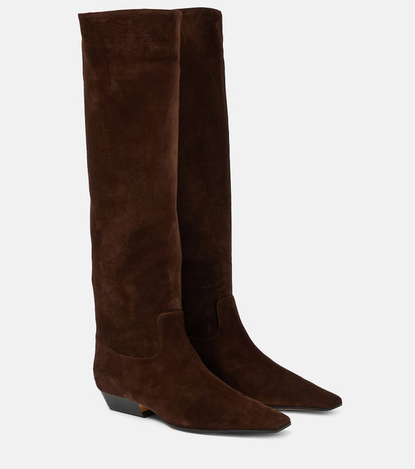 Khaite Suede knee-high boots | LYBSTORE