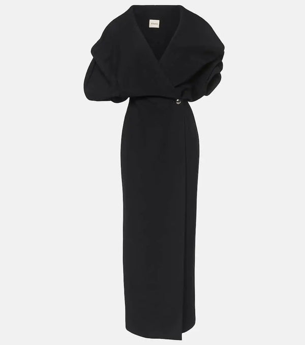 Khaite Truman puff-sleeve maxi dress | LYBSTORE