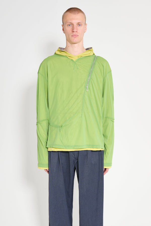 Kiko Kostadinov Knox Mesh Hoodie Lime  Lilac