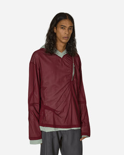 Kiko Kostadinov Knox Mesh Hoodie Jade Green / Lime / Burgundy