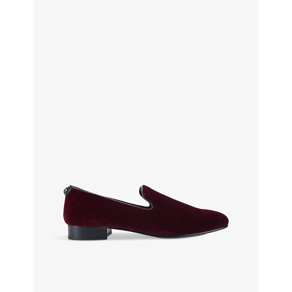 Kurt Geiger London Ace slip-on flat velvet loafers | Kurt Geiger London