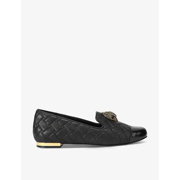 Kurt Geiger London Ballerina eagle-head quilted flat leather loafers