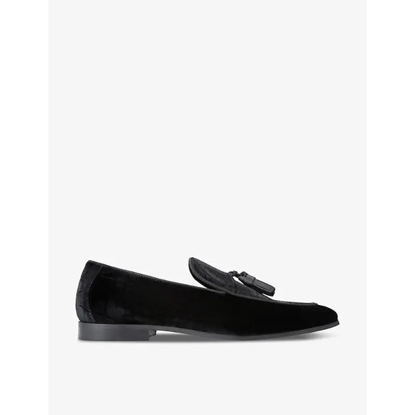 Kurt Geiger London Henry tassel-embellished slip-on suede loafers