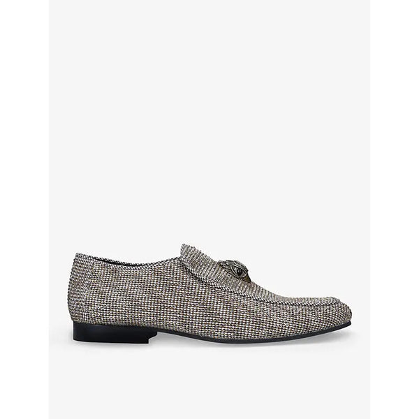 Kurt Geiger London Hugh eagle-embellished woven loafers