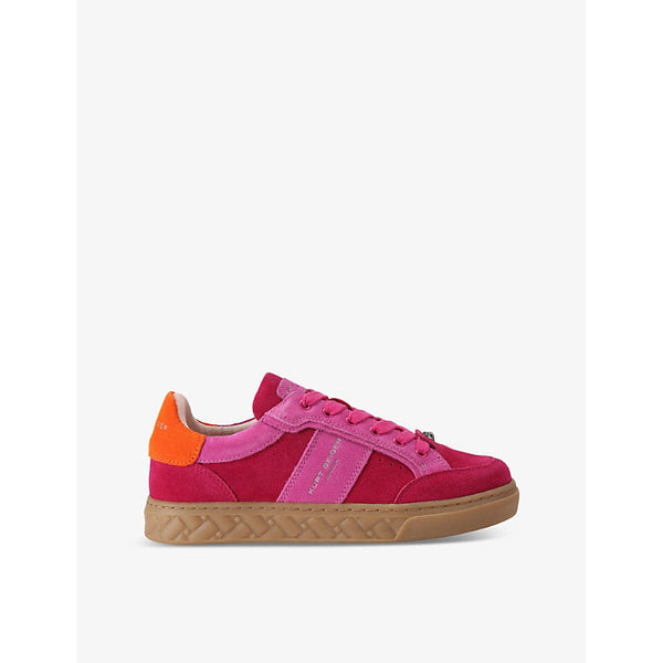 Kurt Geiger London Kensington logo-print suede low-top trainers