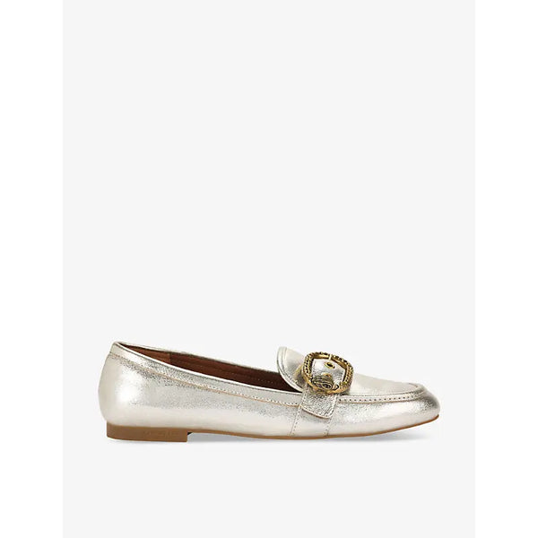 Kurt Geiger London Mayfair metallic leather loafers