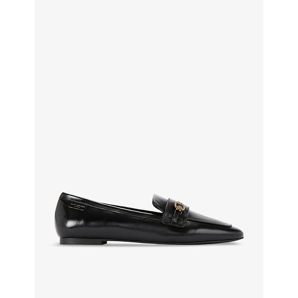 Womens Kurt Geiger London Mayfair slim buckle-embellished patent-leather loafers