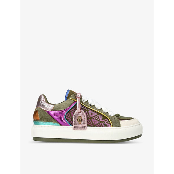 Kurt Geiger London Southbank Tag panelled leather low-top trainers | LYBSTORE