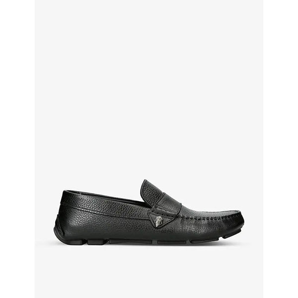 Kurt Geiger London Stirling eagle-embellished  leather loafers | Kurt Geiger London