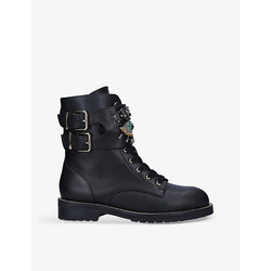 Womens Kurt Geiger London Sutton eye-embellished leather boots