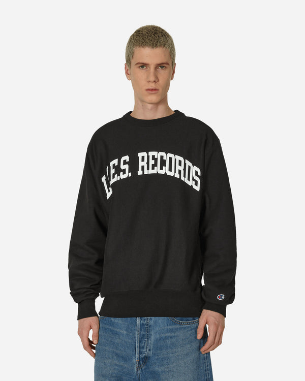 L.I.E.S. Records Varsity Crewneck Sweatshirt Black