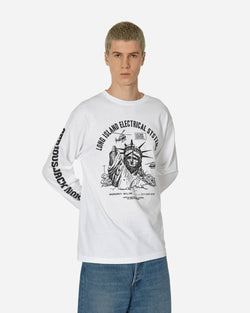 L.I.E.S. Records Statue Longsleeve T-Shirt White