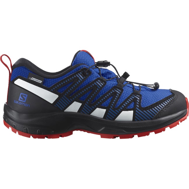 Salomon Xa Pro V8 Waterproof Lapis Blue Black Fiery Red