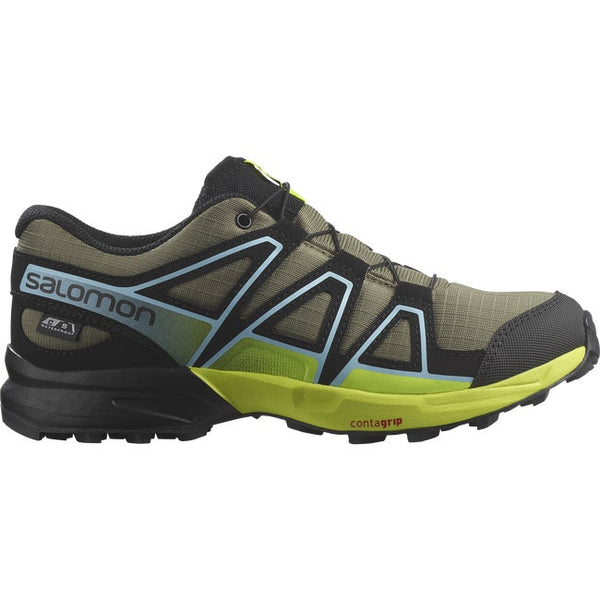 Salomon Speedcross Waterproof Deep Lichen Green Black Safety Yellow