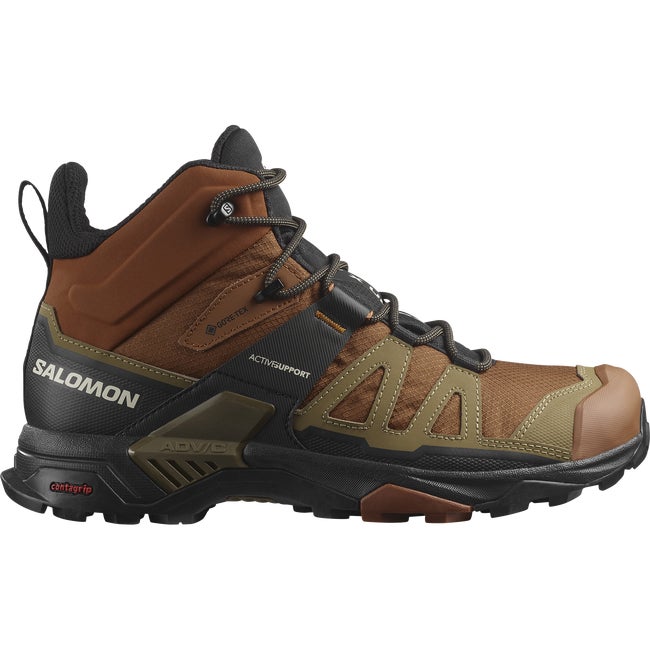 Salomon X Ultra 4 Mid Gore-tex Caramel Cafe Gothic Olive Black