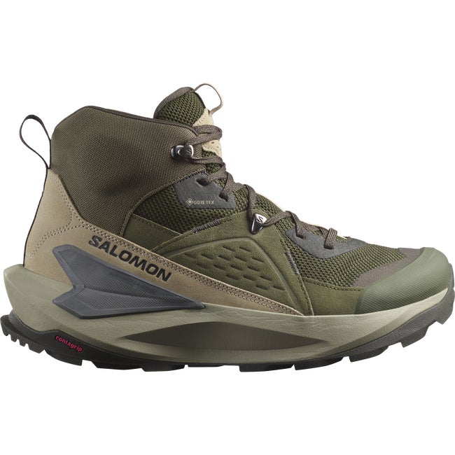 Salomon Elixir Mid Gore-tex Peat Vintage Khaki Castlerock