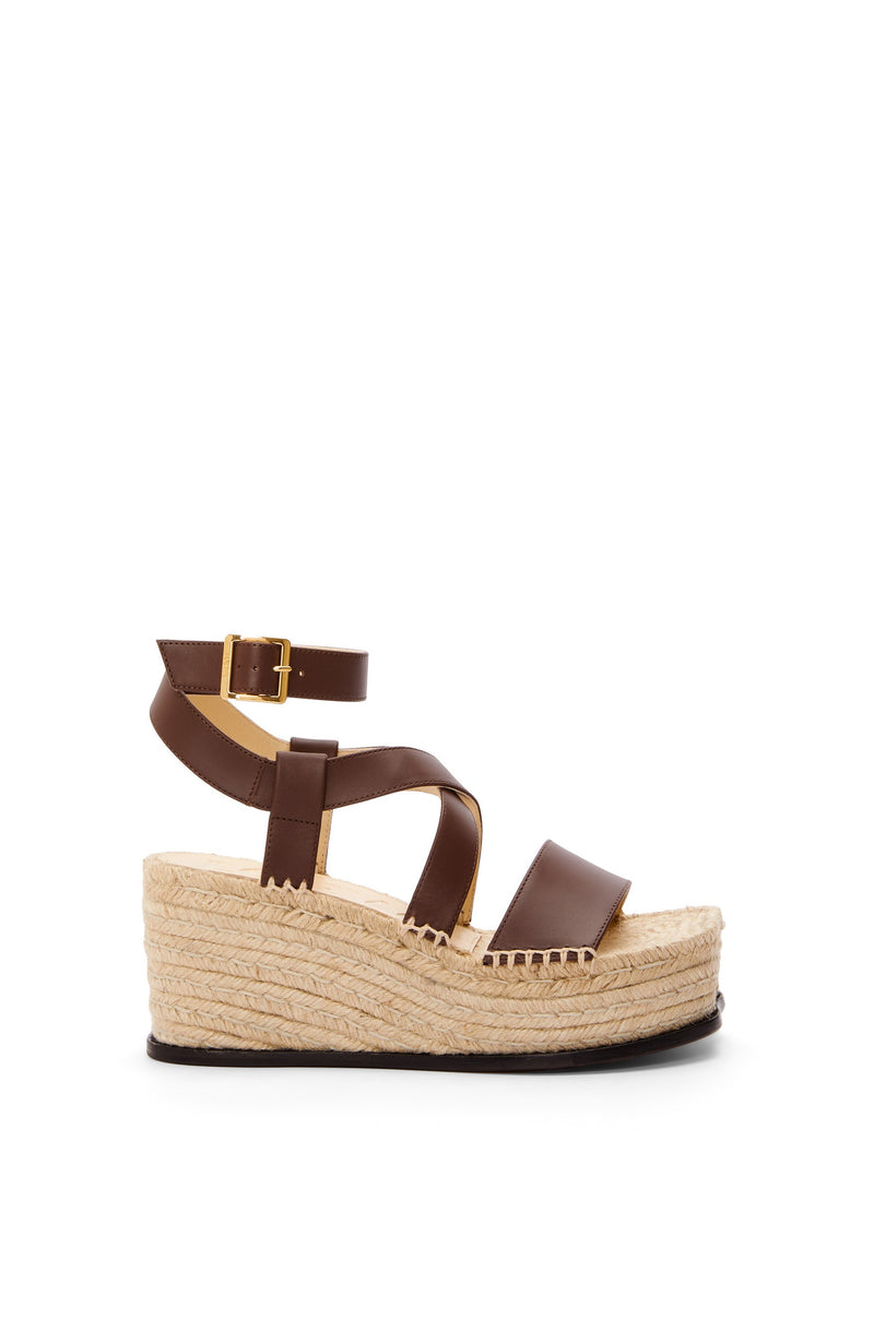 Petal espadrille sandal in calfskin