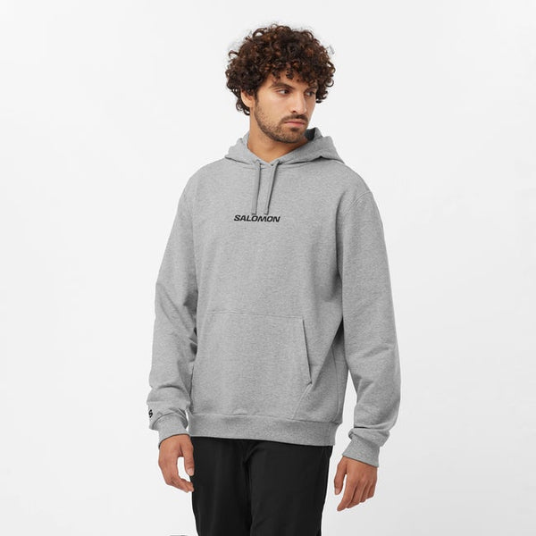 Salomon Logo Pull Over Heather Grey