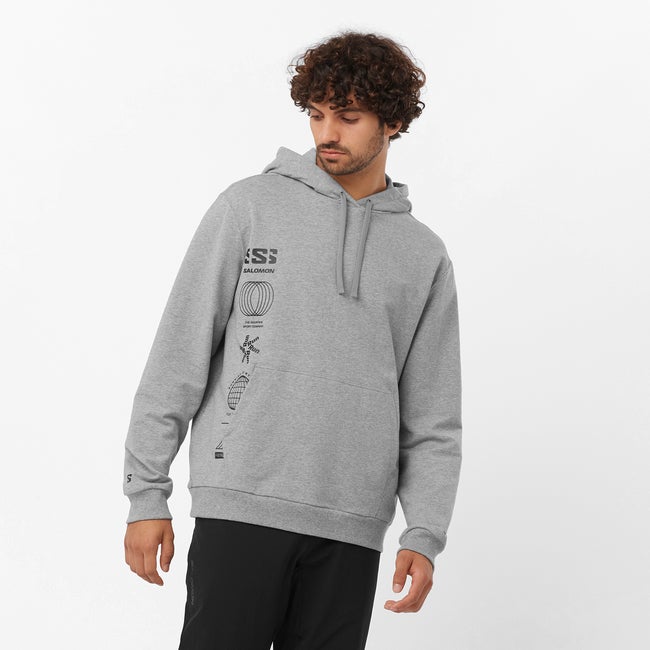 Salomon Graphic Pull Over Heather Grey