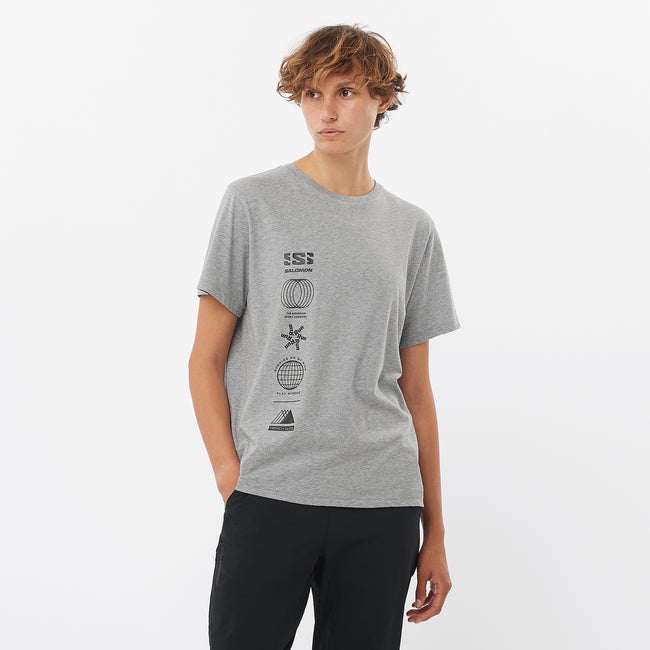 Salomon Logo Combo Heather Grey