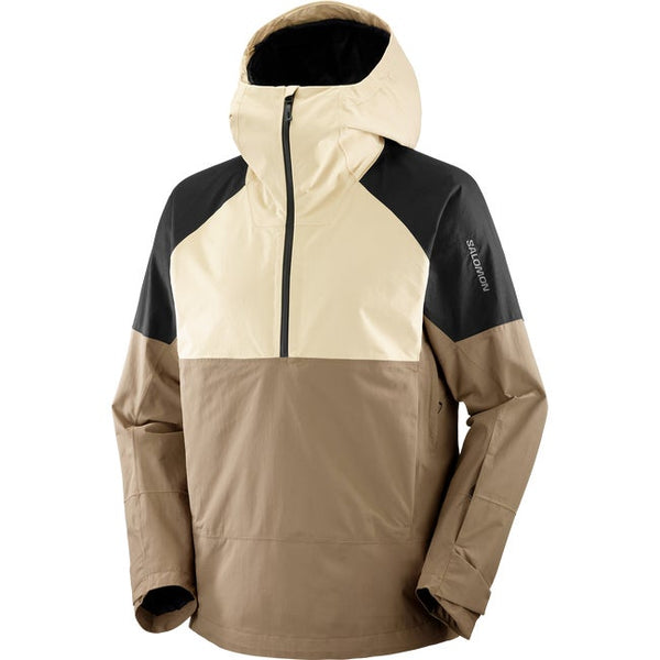 Salomon Transfer Anorak White Pepper Deep Black Shitake