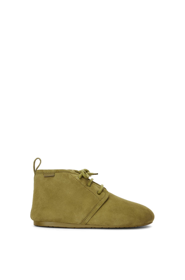 Lago lace-up bootie in suede and shearling