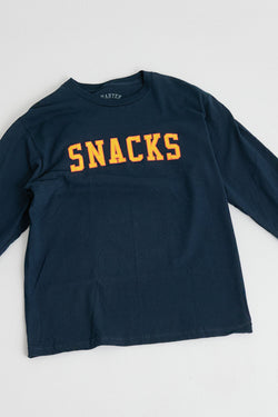 Quartersnacks Snacks Varsity Long Sleeve T-shirt Navy