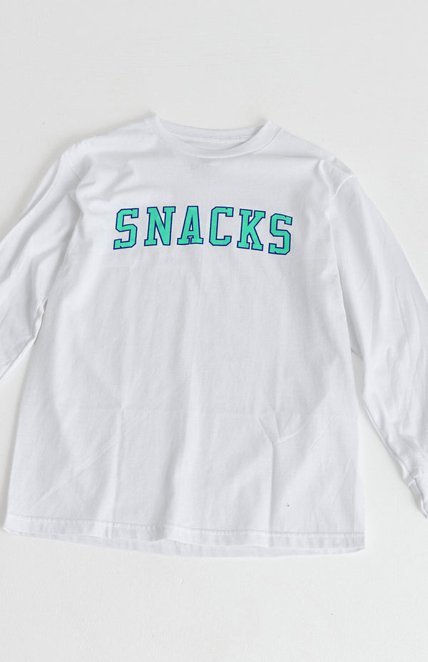 Quartersnacks Snacks Varsity Long Sleeve T-shirt White